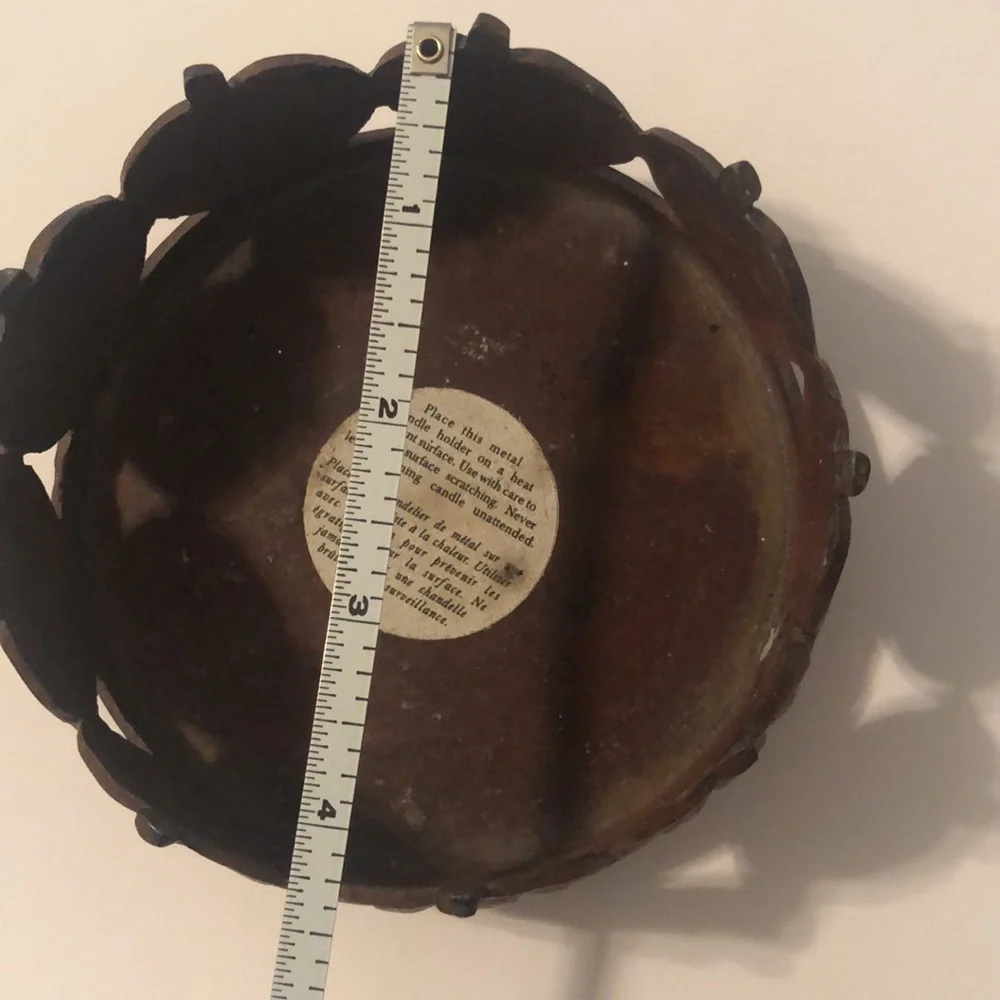 Rusted Iron Pumpkin Pillar Candle Holder - Halloween/Fall/Thanksgiving D…